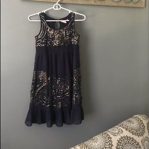 ⭐️Girls Size 12 Navy and Gold Dress
